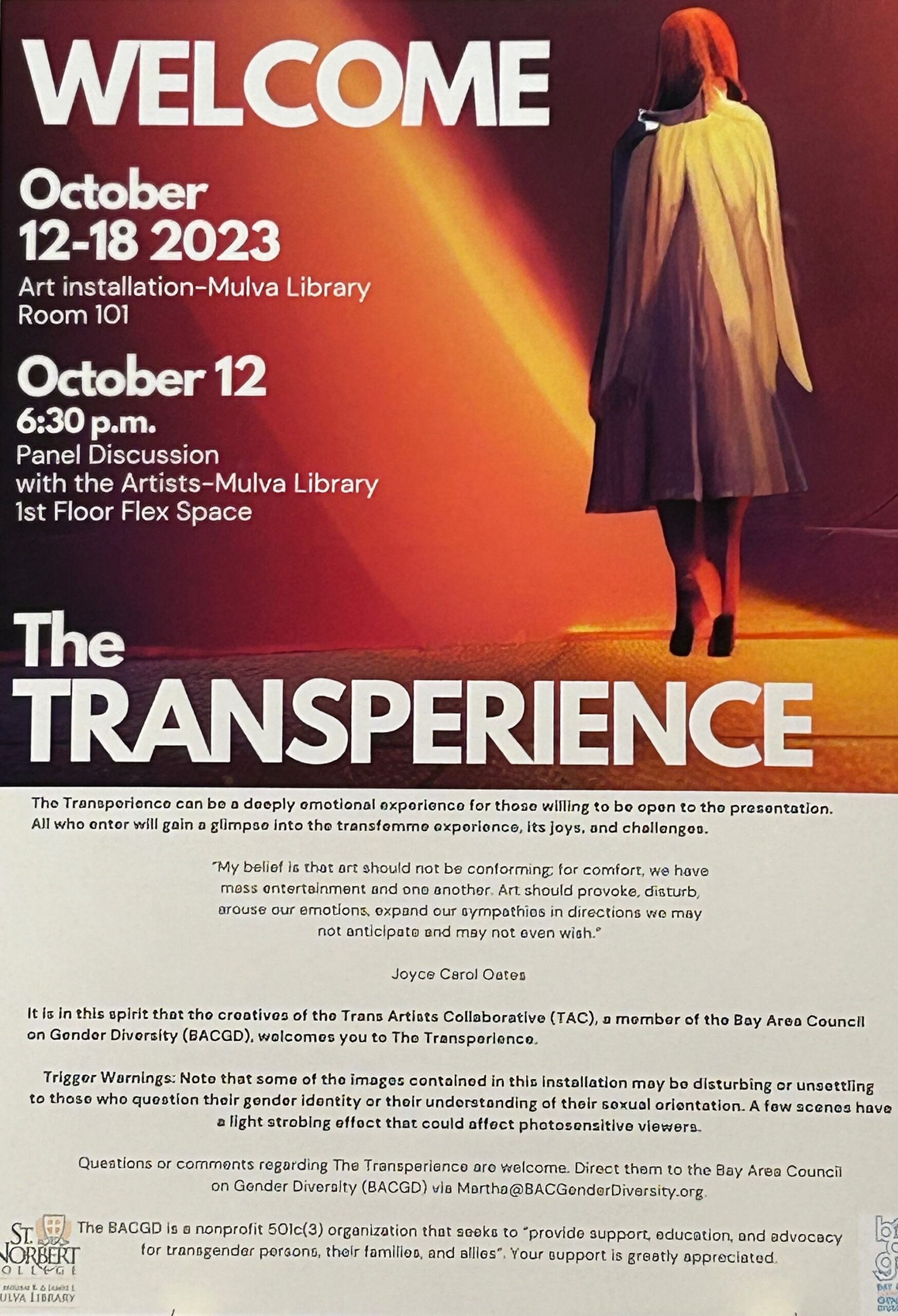 transperience poster for live show